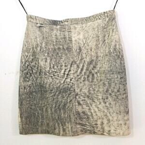Leather marbled buttery soft mini skirt H & D 9/10